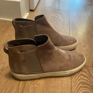Vince grey suede high top sneakers